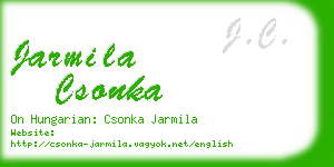 jarmila csonka business card